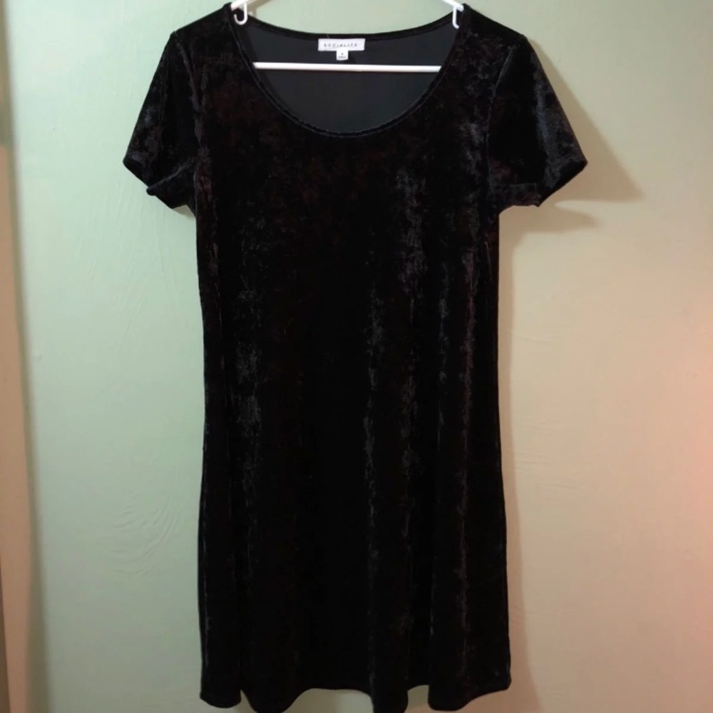 Velvet T-shirt Dress